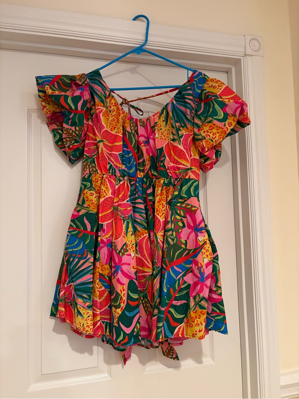 SHEIN Floral Maxi Dress in Pink, Green, Yellow, Blue